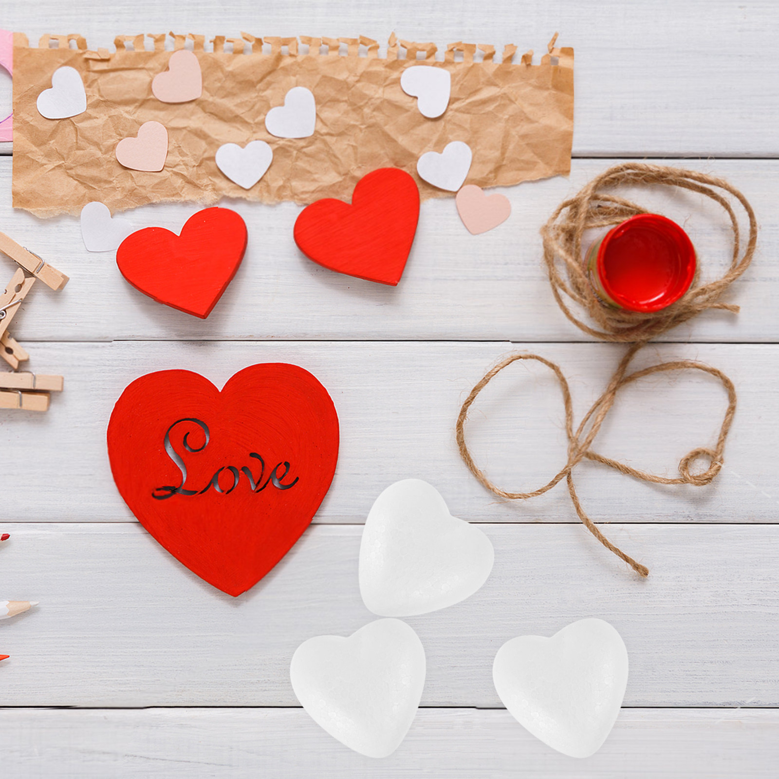 50Pcs Heart Shaped Foam Decora - Wedding Supply Decor review and price