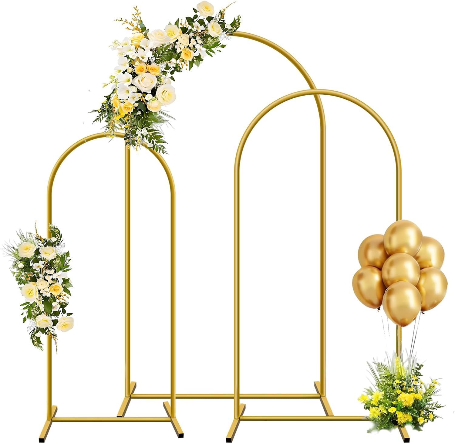 1pc Gold Metal Arch Backdrop S - Confetti Balloon Set review and price